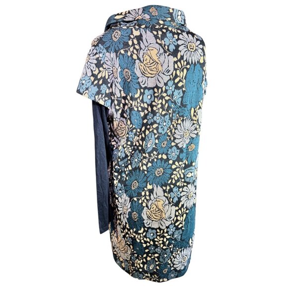 Joe Browns Womens Floral Cowl Neck Tunic Dress W/ Pockets Blue & Cream M - Picture 2 of 10